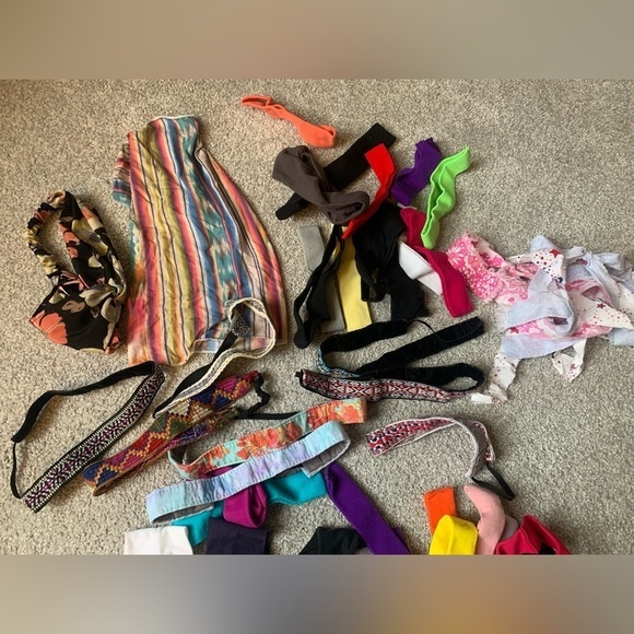 Head Band Lot Hippie Boho Hair Head Bands Multi Color Patterns - Picture 3 of 4